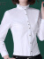 DGPZ白衬衫女长袖新品OL职业通勤正装工作服面试服衬衣上衣G1620 蓝色0668QW短 XL适合120斤左右