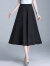 AEMAPEA字高档半身裙女士夏季2024新款高腰显瘦修身韩版遮肚减龄中长裙 黑色 裙长77CM 20/M 2尺 27码