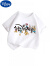 迪士尼（Disney）儿童t恤夏季洋气短袖棉T恤新款男女宝宝印花上衣中小童装打底衫潮 纯白色短袖 110码建议身高100-105cm年龄4-5