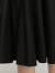 江南布衣（JNBY）夏季半身裙简约通勤舒适挺括贡缎A型腰裙5M3D22160 001/本黑 S