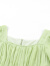 lagogo拉谷谷夏新款多巴胺草绿色方领泡泡袖法式茶歇气质连衣裙女 草绿色(L9) 155/S/36