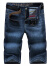 吉普（JEEP）新款男士牛仔休闲短裤七分袖裤宽松透气大码男裤沙滩裤 蓝色 30