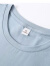 皮尔卡丹纯棉灰蓝色短袖t恤女士宽松遮肚子气质减龄半袖夏季2024新款上衣 6242灰蓝 短袖 M (建议80-105斤)