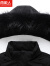 南极人羽绒服男士中老年人长款过膝连帽加厚爸爸装冬季极寒东北大衣外套 黑色-带毛领 L(可穿110-130斤)