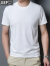 吉普（JEEP）轻奢男士短袖T恤男2024夏季新款薄款纯色棉恤青年男士汗衫 白色 L