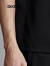 迪柯尼（DIKENI）男装夏季新款时尚双D老花撞色条纹冰丝凉感短袖T恤 黑色 180/100A