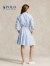 Polo Ralph Lauren 拉夫劳伦女装 24年早春条纹棉质拼片连衣裙RL25211 100-浅蓝色 0