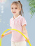 多妙屋女童短袖T恤儿童上衣夏装大童polo衫洋气打底衫 81351紫色 130 