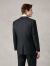 格罗尼雅（GORNIA）男装上装商务舒适休闲黑色纯羊毛西服外套GBS99112297 黑色 165/88B