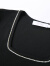 纤莉秀大码女装方领镶钻链条针织衫时髦拼接上衣胖mm2024春装新款0750 黑色 XL