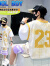 迪士尼男童夏装套装中大童夏季运动薄款篮球服两件套短袖中国风速干衣服 图片色 150cm