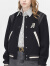 DAZZLE地素羊毛夹克美式慵懒气质短款外套上衣女 黑色 S