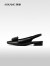 奥康（Aokang）官方女鞋 2024春季新款简约通勤中空鞋舒适包头凉鞋女 黑色 35