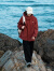 MaryJune冲锋衣日系户外男女连帽双头拉链外套登山服宽松防风机能夹克上衣 西瓜红 S
