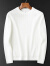 罗蒙（ROMON）轻奢羊毛保暖打底圆领白色毛衣男士长袖修身华夫格针织衫冬季厚款 砖红色（半高） XL ( 130-150斤 )