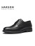 哈森（Harson）男鞋正装鞋 系带牛皮革休闲皮鞋舒适德比鞋MS235J21黑色41