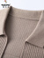 啄木鸟（TUCANO）男士翻领开衫针织衫纽扣口袋纯色简约百搭中年居家旅行针织衫 米色 175/XL (体重135-150斤)