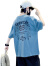 迪士尼男童夏装短袖T恤2024新款中大儿童夏季男孩纯棉上衣服半袖韩版潮 高档品牌蓝色 170cm