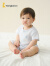 童泰（TONGTAI）婴儿短袖连体衣夏季纯棉宝宝衣服新生儿家居服儿童哈衣2件装 蓝色 80cm