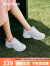 斯凯奇（Skechers）小白鞋女士厚底增高老爹鞋子黑色休闲运动鞋夏季11979