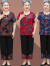 俞兆林（YUZHAOLIN）老太太夏装绵绸套装60岁妈妈短袖T恤中老年人女装奶奶装全棉衣服 珊瑚绿 5XL【建议140-160斤】