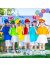 六一儿童啦啦队演出服幼儿园运动会服装小学生糖果色合唱表演班服 单件A186红色短袖 100cm