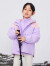 探路者（TOREAD）kids探路者儿童三合一冲锋衣秋冬套绒风信紫150