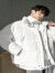 桑德斯西西里男装冬季韩系感假两件设计感休闲衣 白色 M