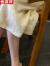 恒源祥中式复古改良旗袍裙女夏宽松气质棉麻短袖连衣裙 米白色