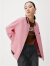 太平鸟【商场同款】太平鸟女装CASPER联名新款棒球大衣A3AAD4535 粉色 M