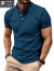 吉普（JEEP）2024新款美式复古纯色短袖T恤上衣欧美夏季男士时尚亨利领半袖衫 白色 S