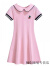 迪士尼6-15岁大女孩女童连衣裙夏季2024新款洋气学院风儿童夏装短袖裙子 粉红色 150cm
