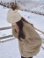 艾恩安丽羊羔毛外套女装2024年秋冬季新款宽松小个子加厚保暖羊羔绒棉服女 白色立领款 S