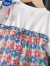 迪士尼（Disney）女童短袖T恤2024夏装新款女宝宝泡泡袖上衣假两件小儿童碎花吊带T 彩色 120适高110-120cm年龄6-7岁码