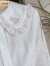 彩姿语刺绣蕾丝花边娃娃领长袖衬衫文艺复古小清新内搭上衣 白色 单件刺绣长袖衬衫 S