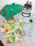 BOMP品牌儿童短袖t恤宝宝夏装女童上衣男童韩版婴儿半袖纯棉夏季小童1 i014-咖色条 73