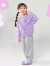 迪士尼（Disney）女童春秋卫衣套装长袖长裤百搭运动休闲两件套 紫色+花灰130cm