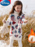 迪士尼（Disney）女童毛衣中长款加绒加厚冬装新款高领草莓洋气保暖儿童针织打底衫 米色【加绒款】 130