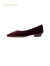 哈森2024春季法式尖头浅口女鞋气质软底时装鞋女单鞋HWS240163 酒红色 39