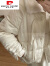 皮尔卡丹（pierre cardin）新中式羽绒服女短款2023冬季新款白鸭绒高端刺绣时尚国风盘扣上衣 米白色 S