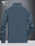 七匹狼夹克男春季立领运动外套青年商务休闲茄克衫潮装上衣 加绒款-蓝灰色(1310) 165/48A/S
