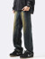 迪伽达牛仔裤男冬季美式复古高街cleanfit宽松黄泥色柔软直筒水洗做旧裤 WKXS-K816蓝色 M
