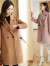 拉夏贝尔（La Chapelle）毛呢大衣女中长款秋冬装2023年新款韩版西装领时尚双面绒呢子外套 红色 XL