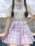 瑟空（SEKONG）2024夏新款日系jk制服格裙飞天猪刺绣套装少女感两件套YMM 半身裙 XS