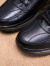 玛洛图2023秋冬新款加厚底时尚男士休闲皮鞋绑带舒适个性男鞋子 黑色 38