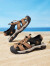 骆驼（CAMEL）2024夏季新款休闲凉鞋户外沙滩镂空透气免系情侣鞋 G14M307627 浅绿男 38