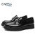 金利来男鞋乐福鞋时尚个性商务休闲鞋轻质舒适皮鞋G504330654AAA黑色39