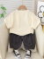 迪士尼婴儿衣服夏季洋气中国风短袖T恤唐装分体套装一2周岁男女宝宝夏装 米白色 80cm
