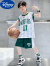 迪士尼（Disney）儿童装男童夏装套装2024新款夏季中大童篮球服背心男孩运动服速干 绿色 160cm