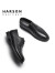哈森（Harson）男鞋正装鞋 系带牛皮革休闲皮鞋舒适德比鞋MS235J21黑色41
